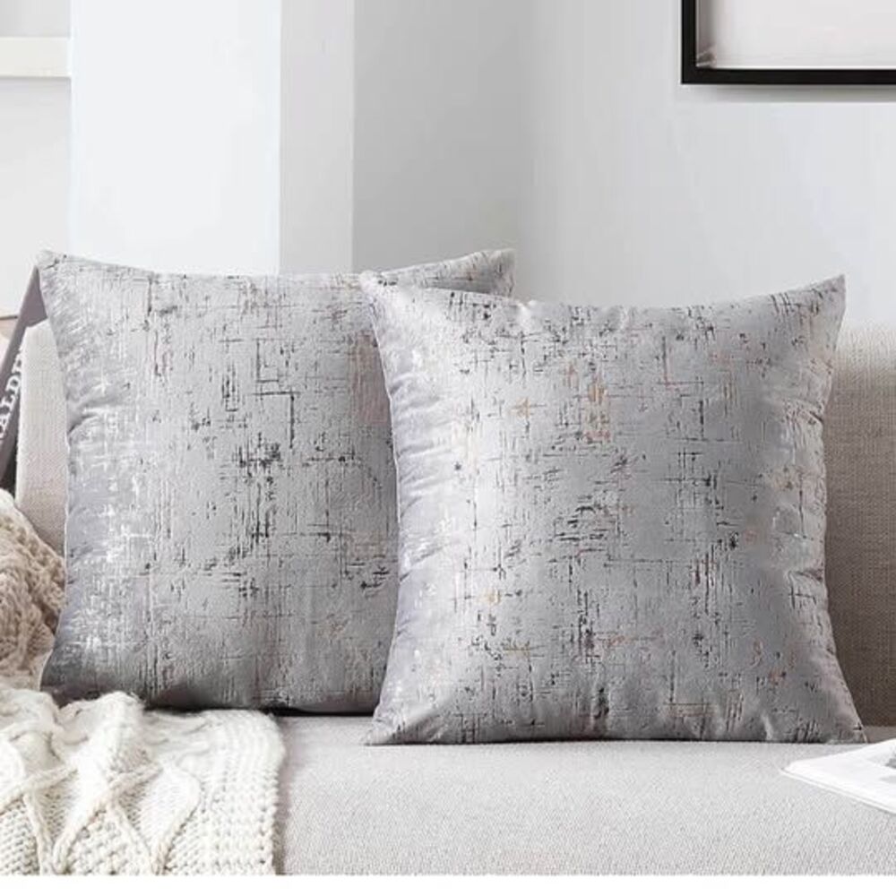 2 Velvet Throw Pillow Covers, NEW